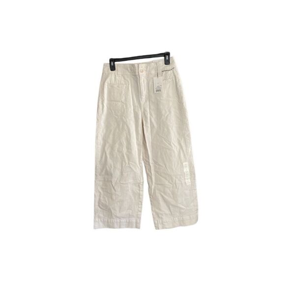 A new day NWT women’s tan cropped pants, size 4 - Picture 1 of 5